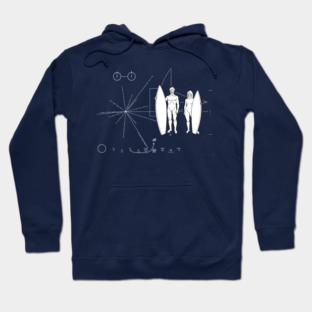 Pioneer plaque Surfing lifestyle Hoodie by Manikool